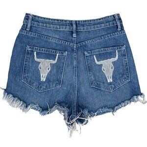 Show Me Your Mumu Wyoming High Waisted Cutoff Shorts in Surf Wash Women's Sz 27